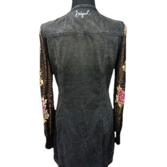 Desigual Roxanne Denim With Flower Dress - Picture 7 of 16